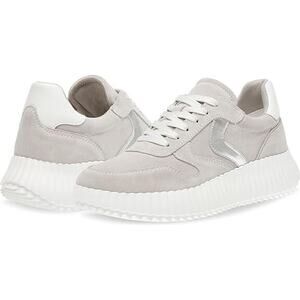 Steve Madden Sz 8.5M Grey Shereen Suede Low Platform Sneaker Lace Up P1-43